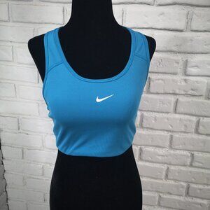 Nike Girls Size Large Dri-Fit Teal Blue Racer Back Round Neck Sports Bra